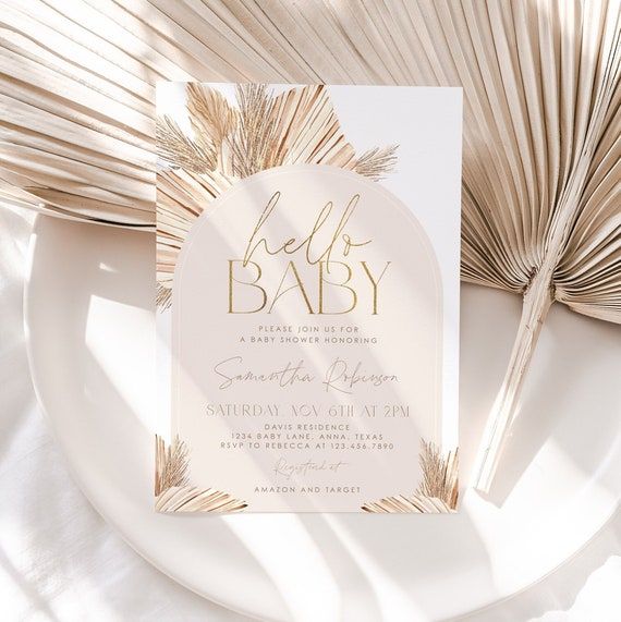 DIY Boho Baby Shower Invitations