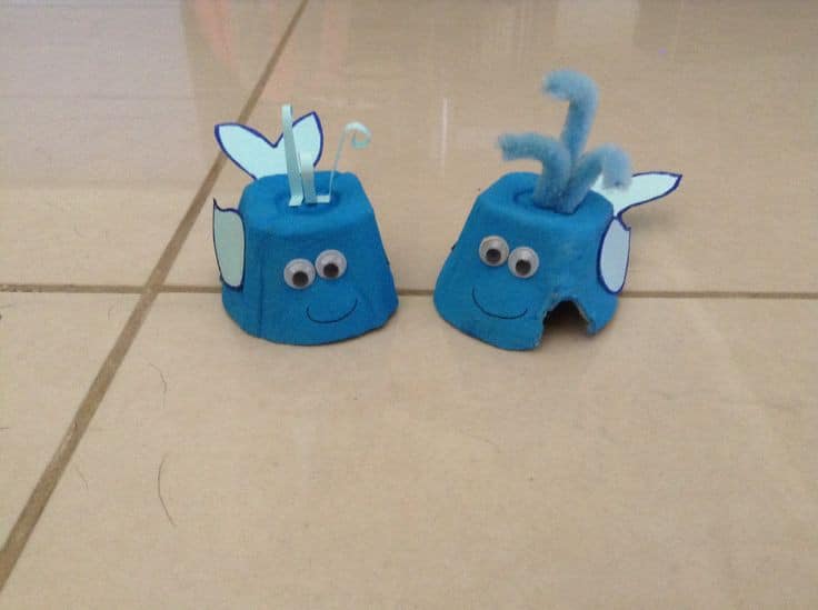 Egg carton Crafts Whale