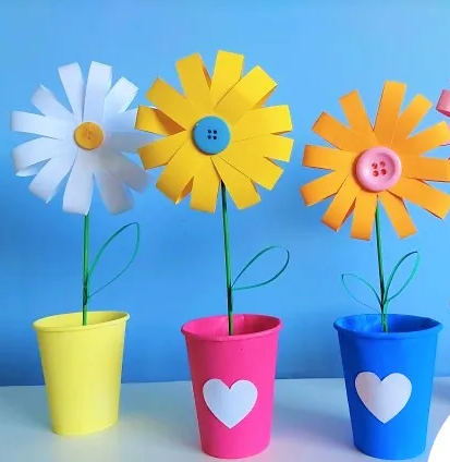 Paper Flower in Pots