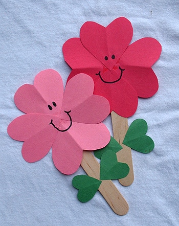 Paper Heart Flowers