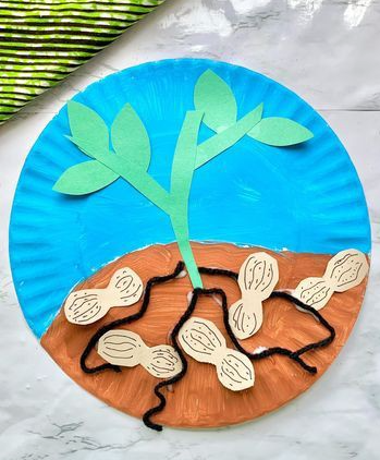 Paper Plate Peanut Craft by George Carver