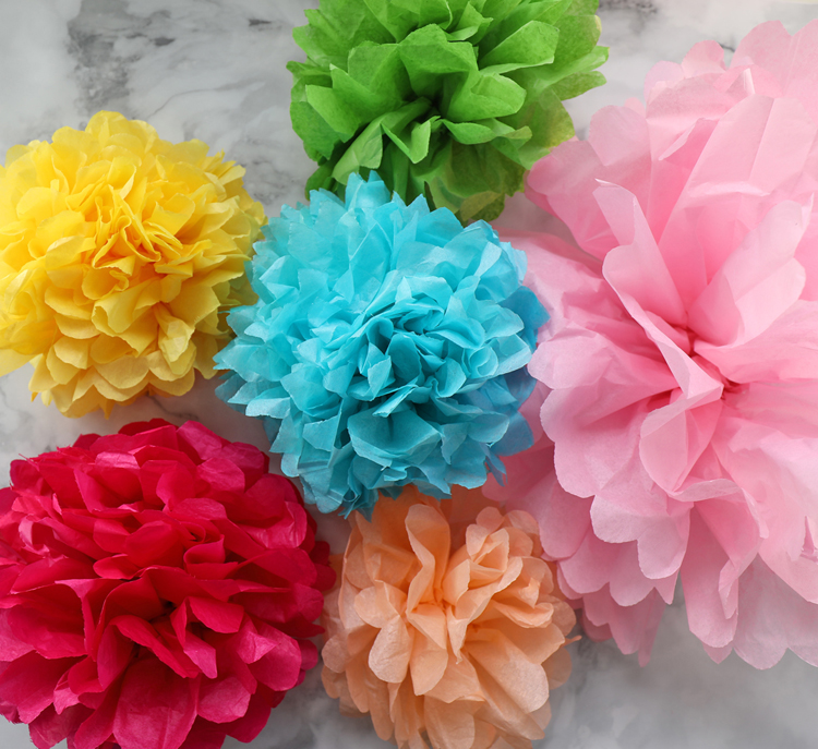 Textured Tissue Paper Flowers