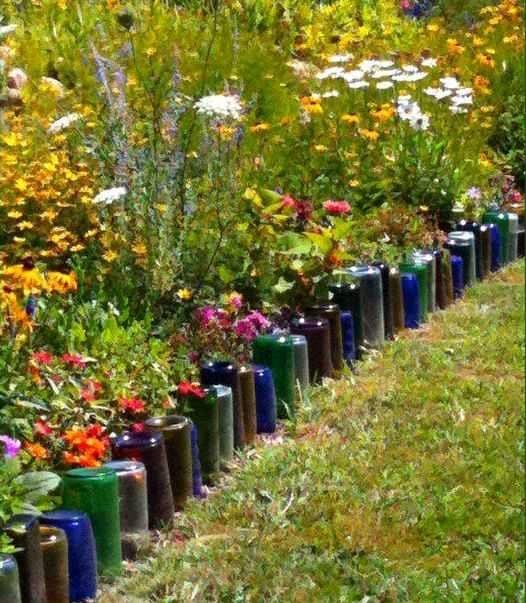 Wine Bottle Garden Borders