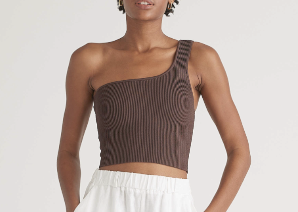 One-Shoulder Tank Crop Top