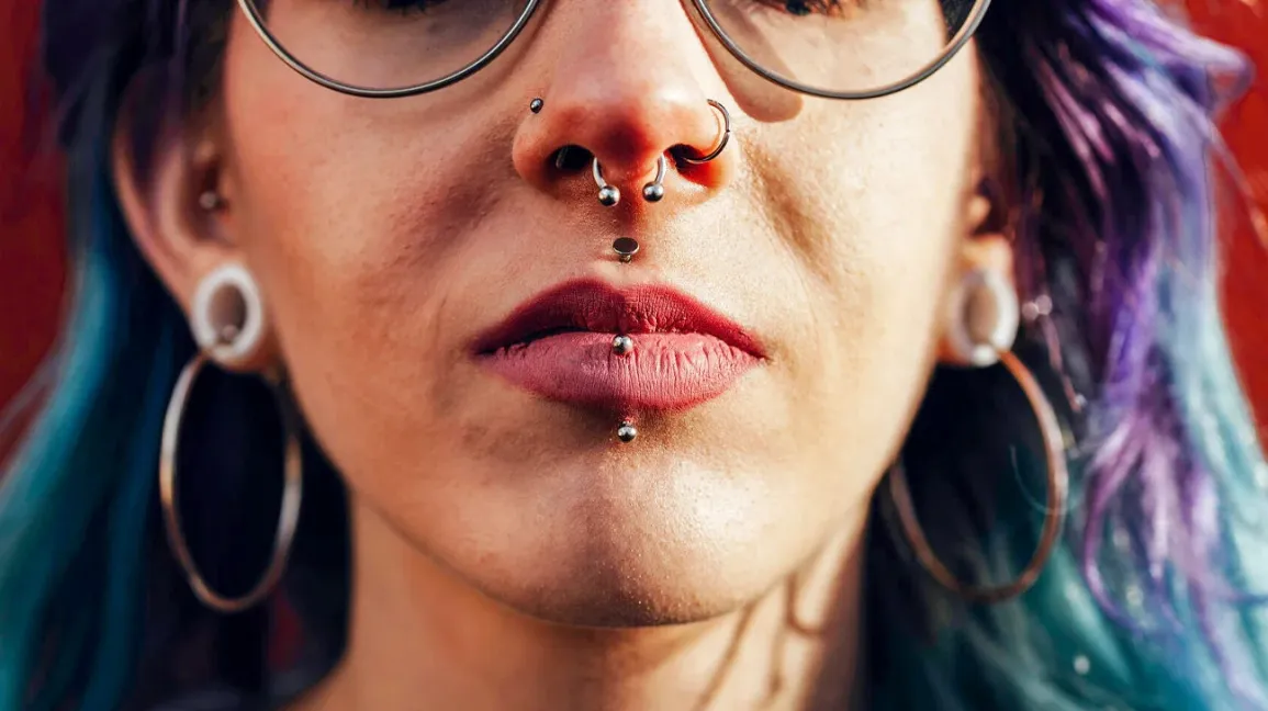 Vertical Labret Piercing