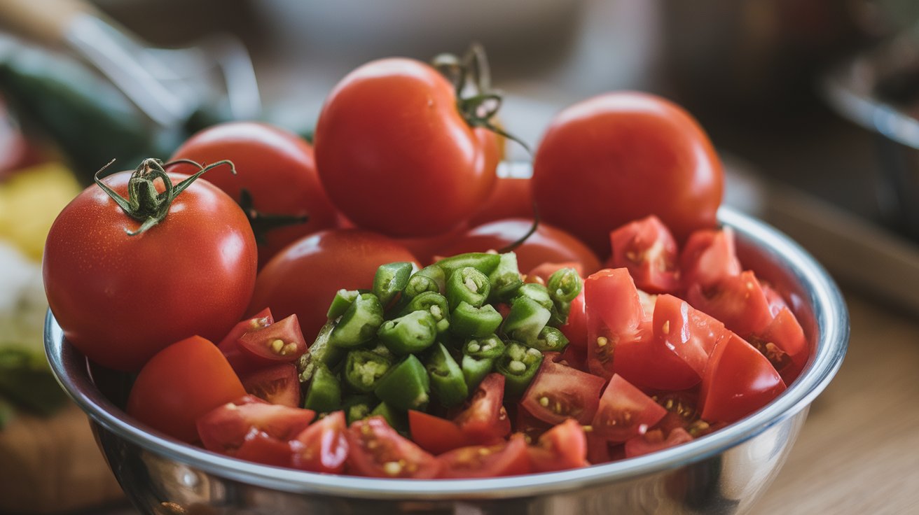 Fresh Tomatoes with Diced Green Chilies