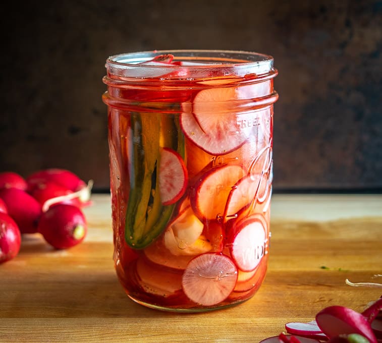 Spicy Pickled Radishes