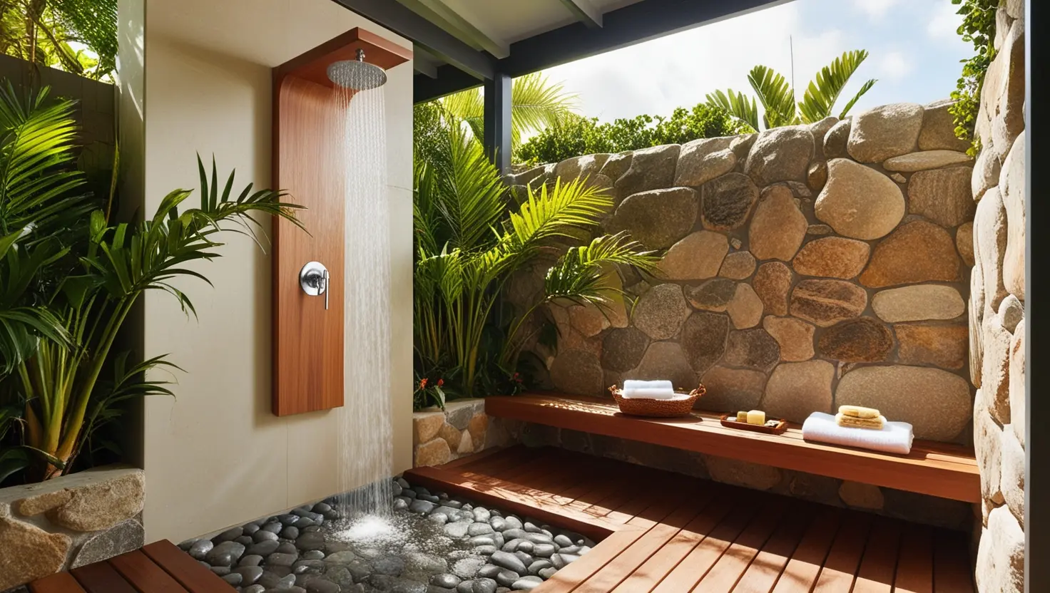 Creating a private oasis from your outdoor shower