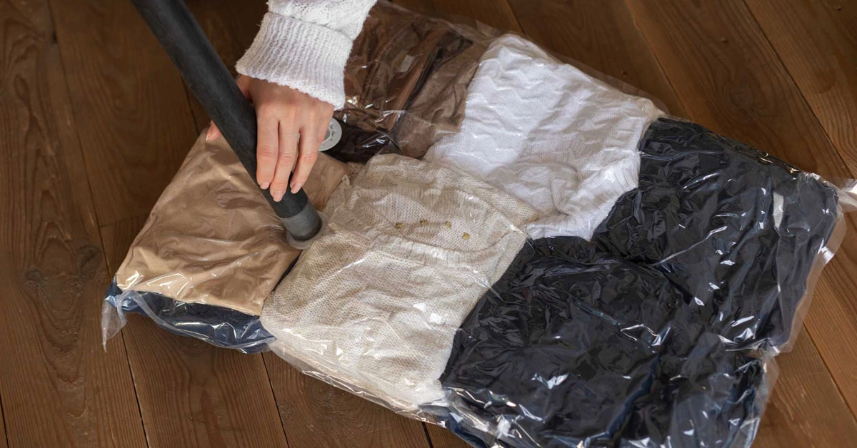 Use Vacuum-Sealed Bags for Off-Season Clothing