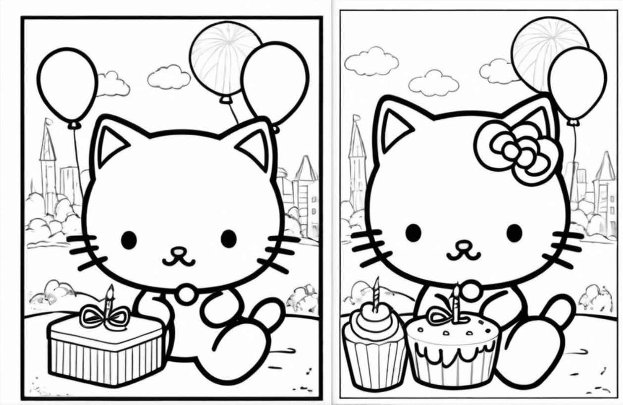 A_Spot_the_Differences_activity_featuring_Hello_Kitty