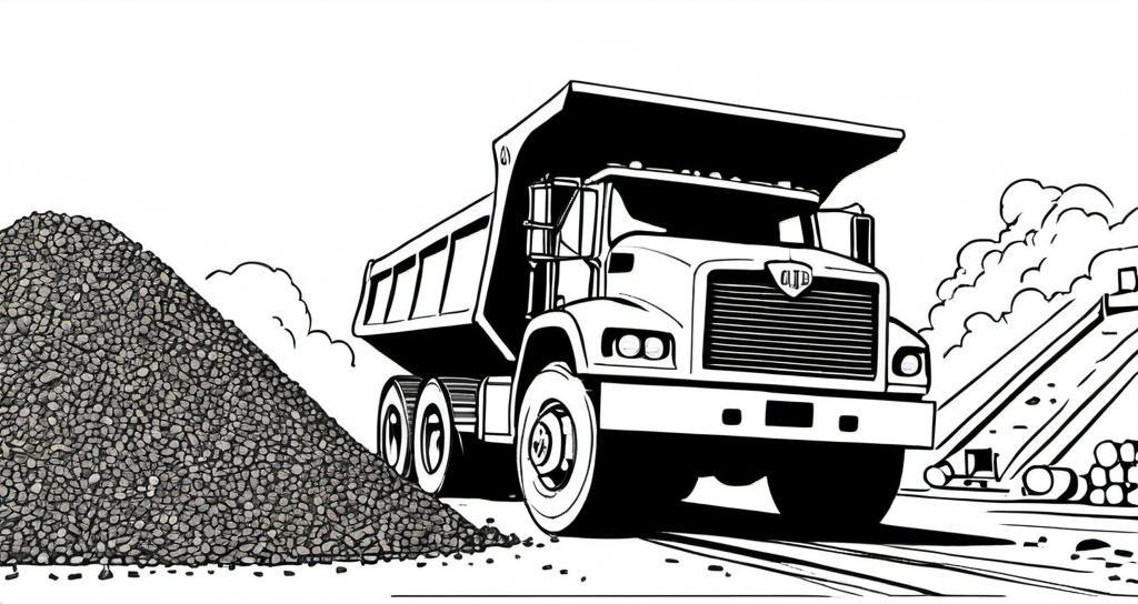 A_large_dump_truck_unloading_gravel_at_a_construction_site