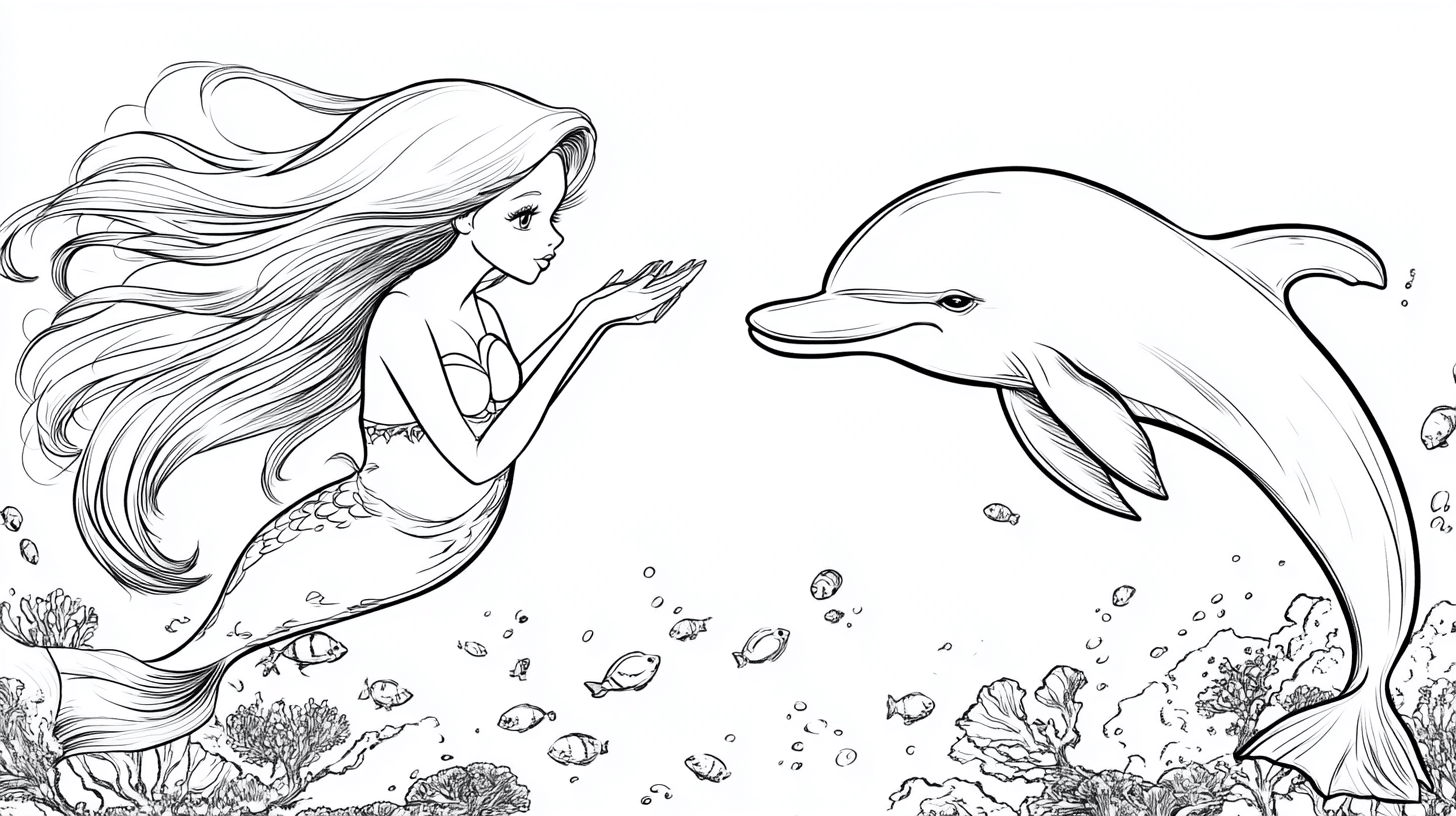 Fairy-Tale_Mermaid_And_A_Dolphin