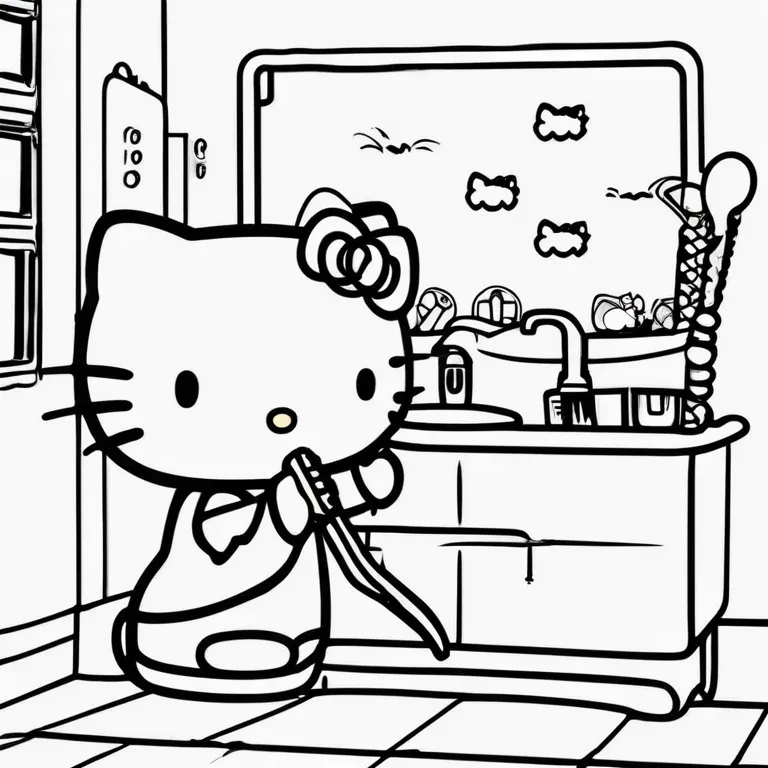 Hello_Kitty_brushing_her_teeth