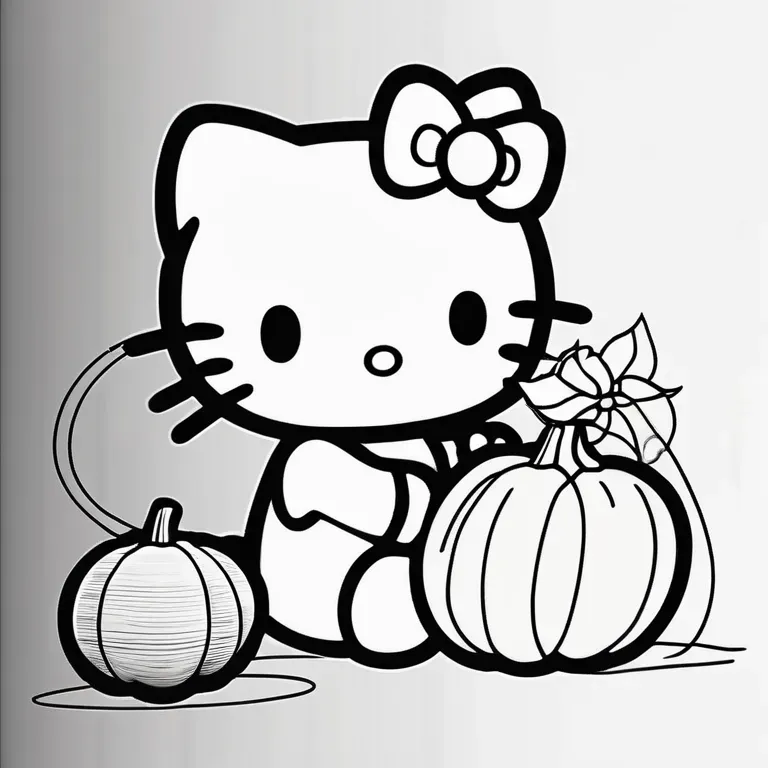 Hello_Kitty_carving_a_pumpkin