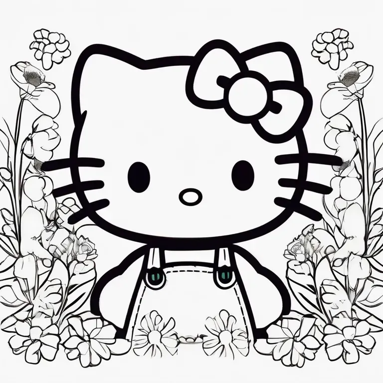 Hello_Kitty_enjoying_spring_flowers