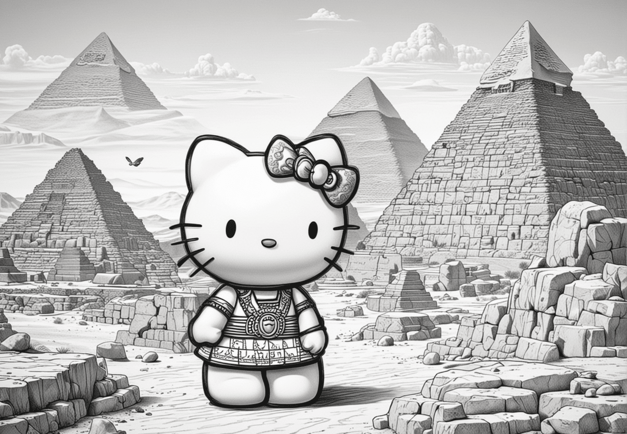 Hello_Kitty_exploring_the_pyramids_of_Egypt