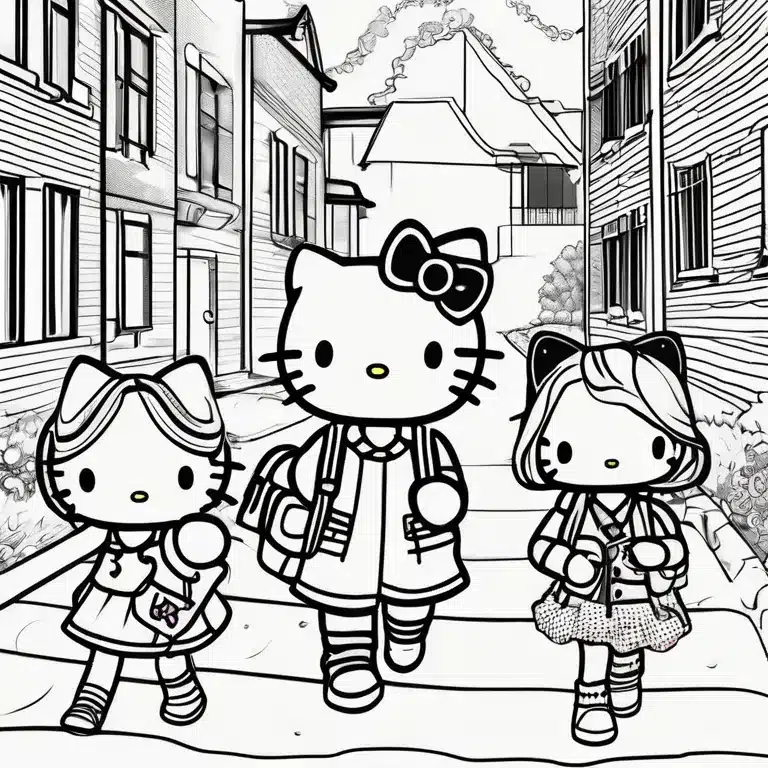 Hello_Kitty_walking_to_school_with_her_friends