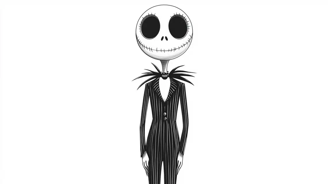 Jack Skellington Nightmare Before Christmas Coloring Page