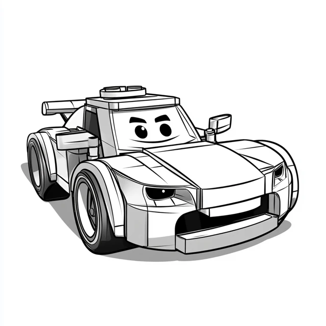 Lego Lightning McQueen Coloring Sheet