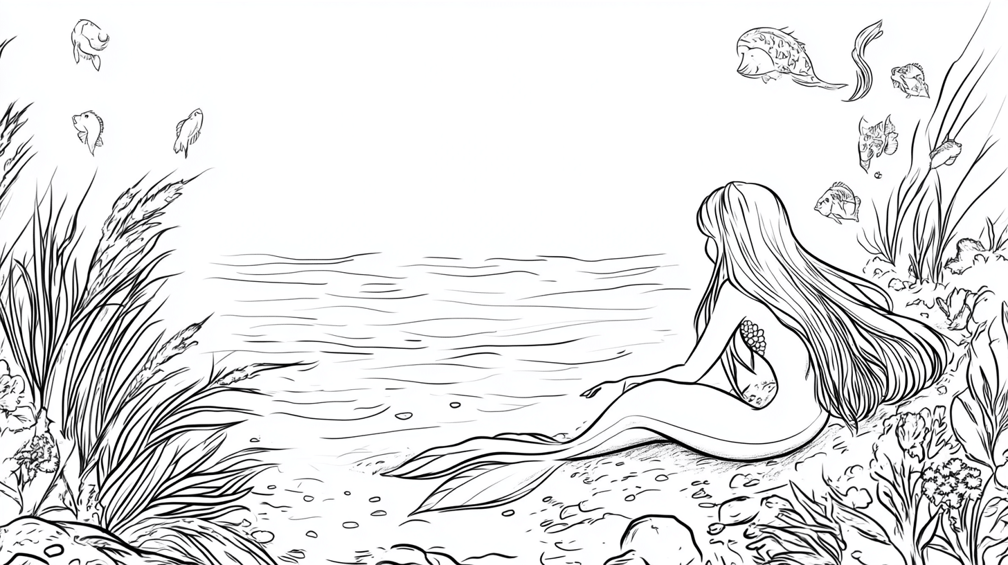 Mermaid_Lounging_In_The_Sea