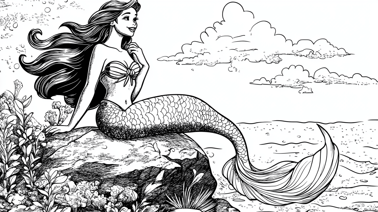 Mermaid_Singing_On_A_Rock