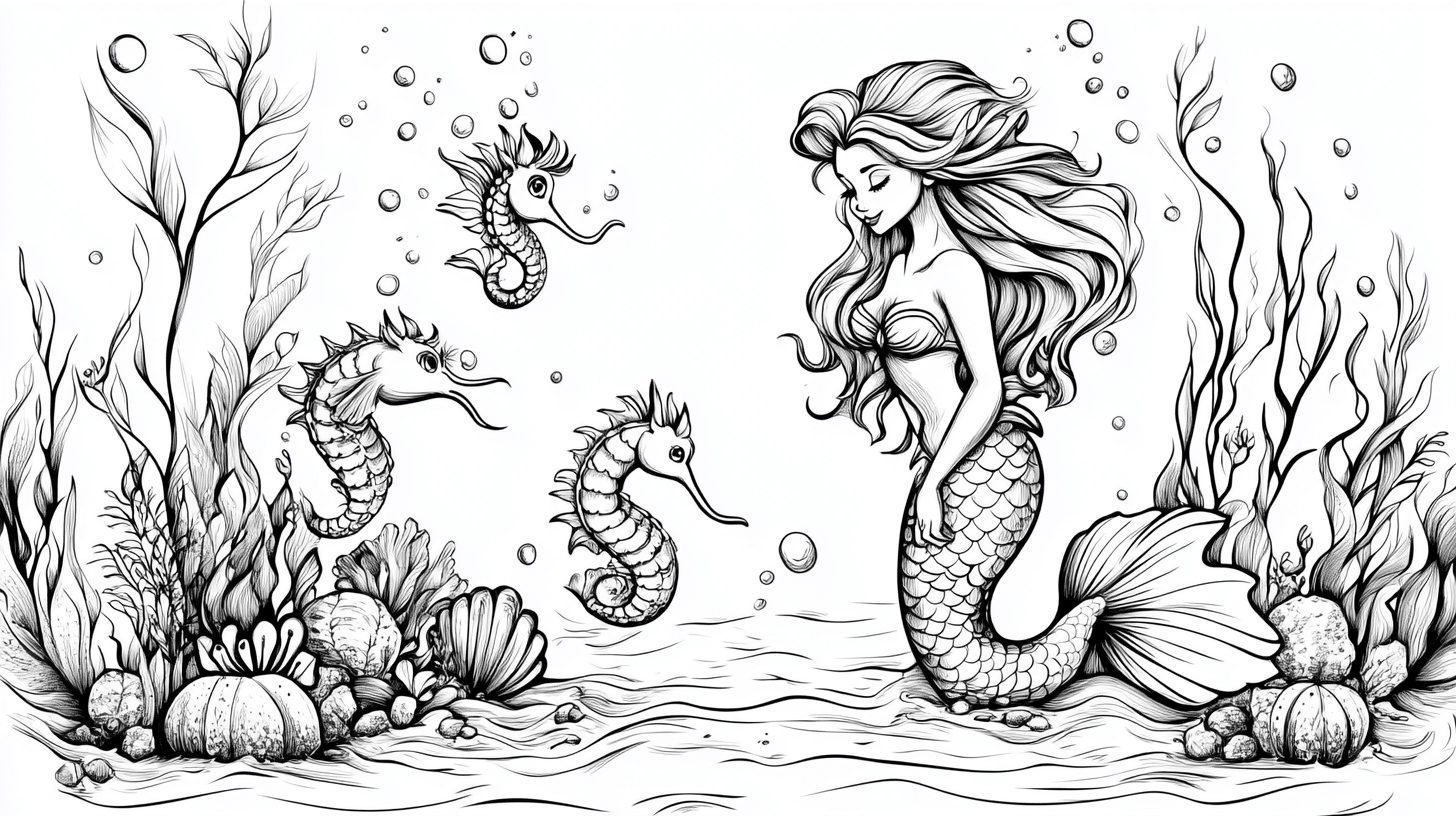 Mermaid_With_Seahorses