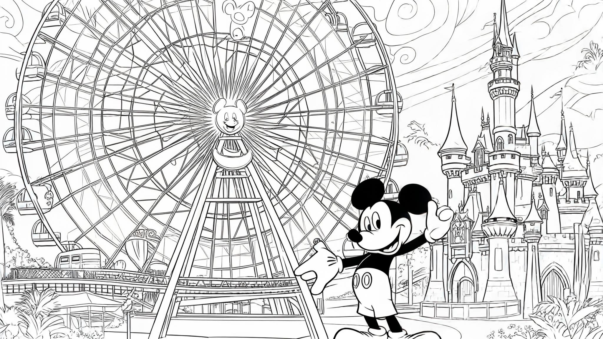 Mickey_Mouse_standing_near_a_Ferris_wheel_at_Disney_World