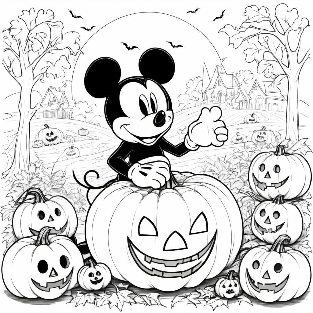 Mickey_carving_a_pumpkin_for_Halloween_surrounded_by_jack-o-lanterns