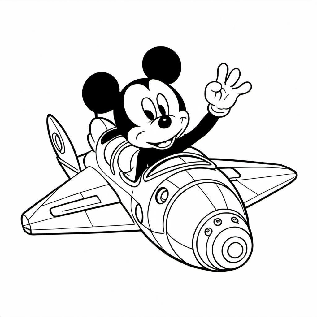 Mickey_is_piloting_a_cartoon_spaceship_shaped_like_a_rocket