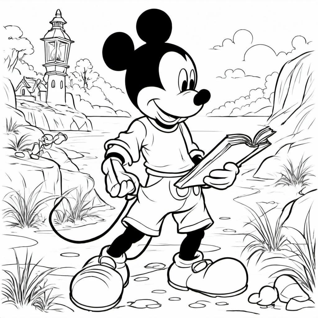 Mickey_searching_for_treasure_with_a_map