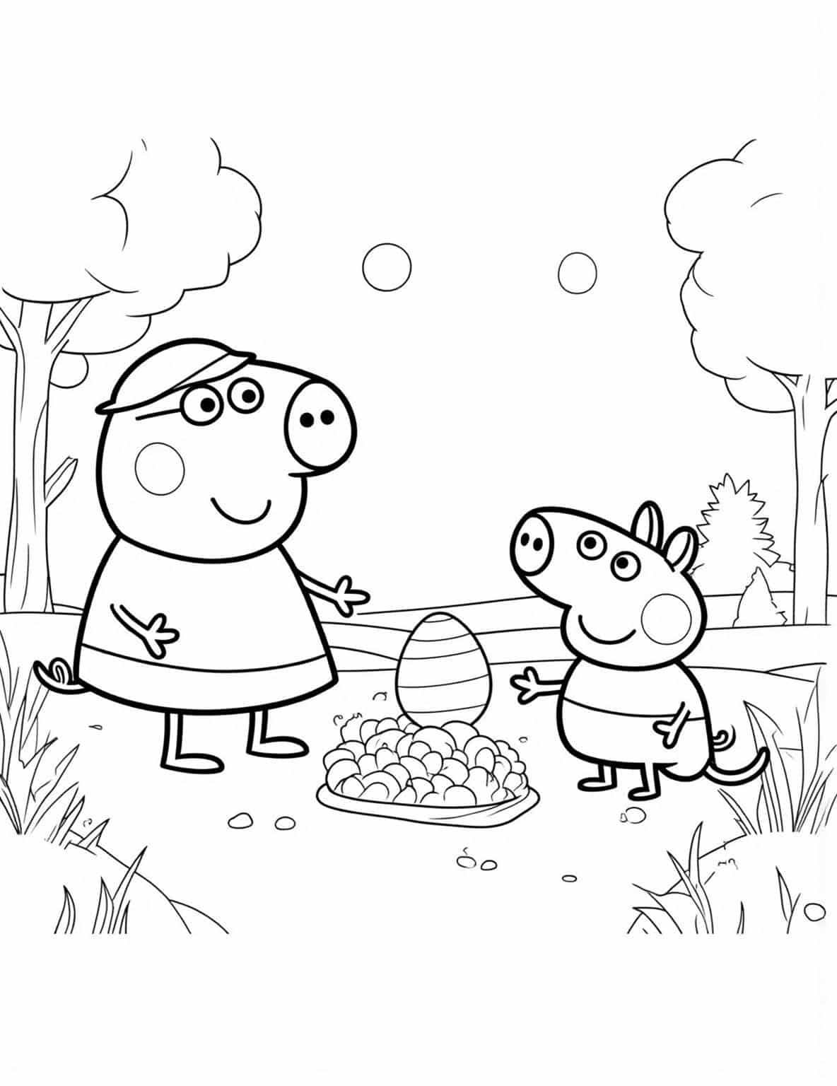 Peppa_and_George_hunting_for_Easter_eggs