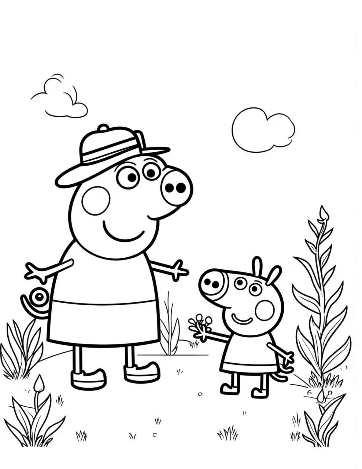 Peppa_and_George_playing_in_the_garden