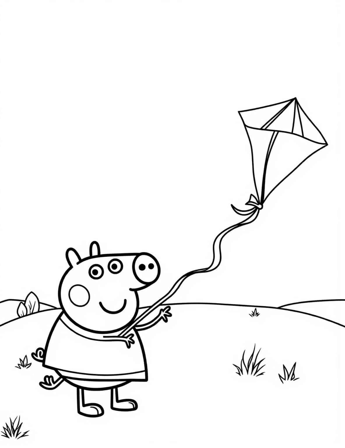 Peppa_flying_a_kite_on_a_windy_day