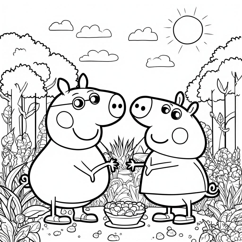 Peppa_gardening_with_Granny_Pig