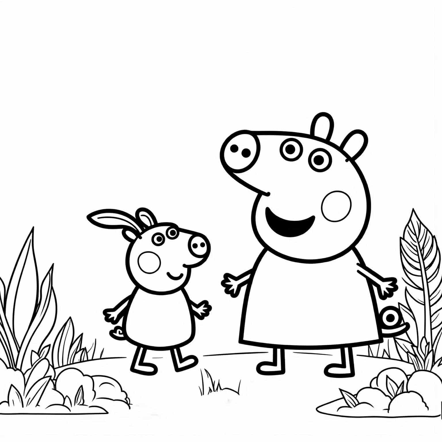 Peppa_playing_with_a_bunny_in_the_garden