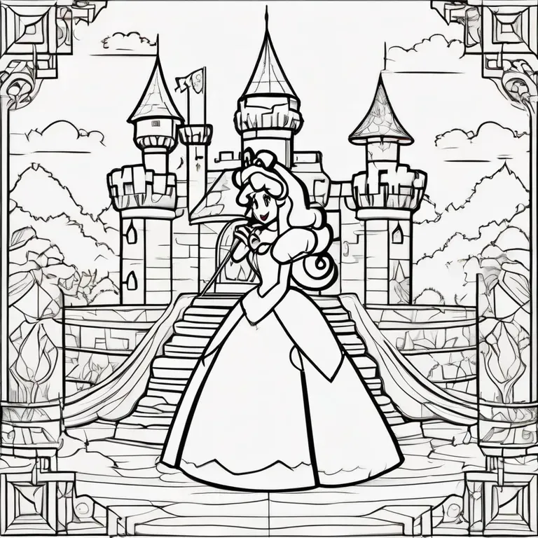 Princess_Peach_Decorating_Her_Castle