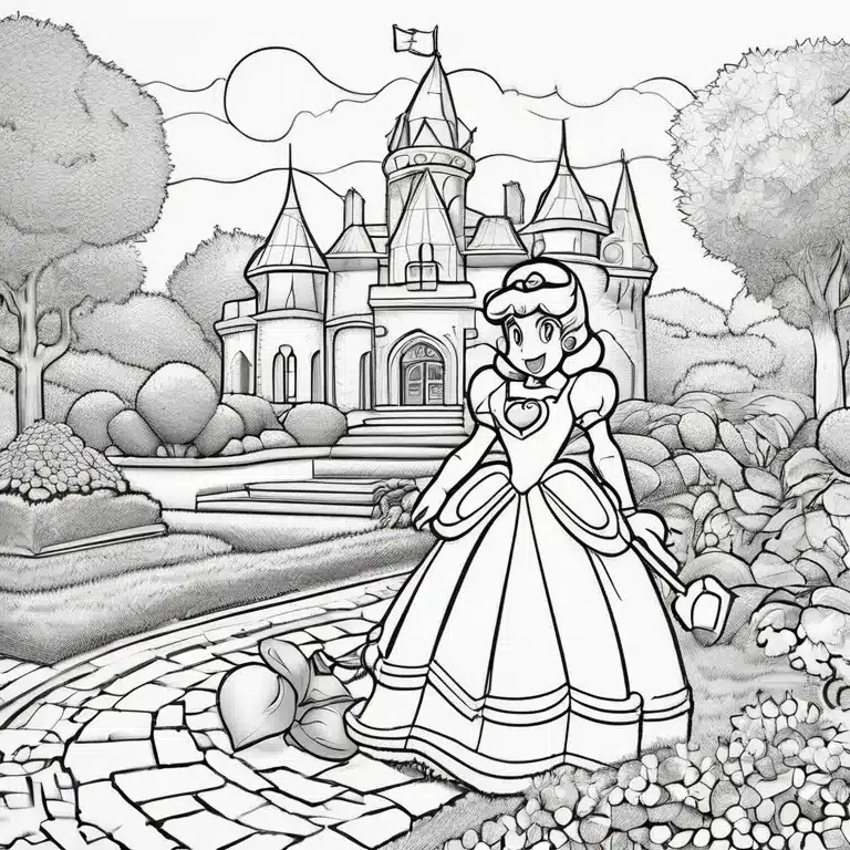 Princess_Peach_Gardening_Outside_Her_Castle