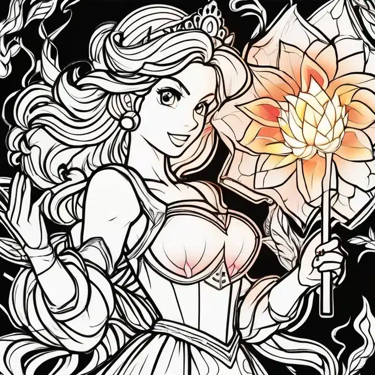 Princess_Peach_Holding_a_Fire_Flower