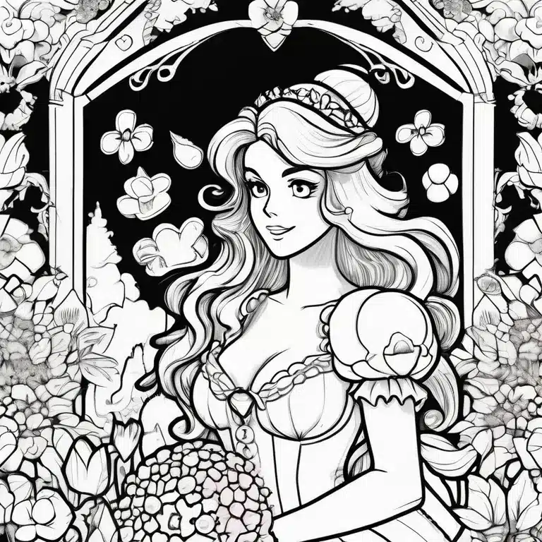 Princess_Peach_Surrounded_by_Flowers_in_The_Mushroom_Kingdom