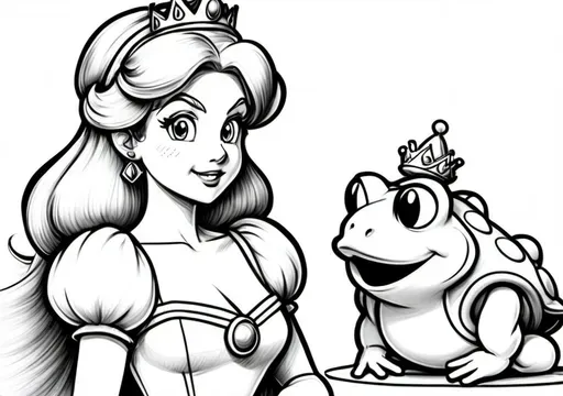 Princess Peach with Toad