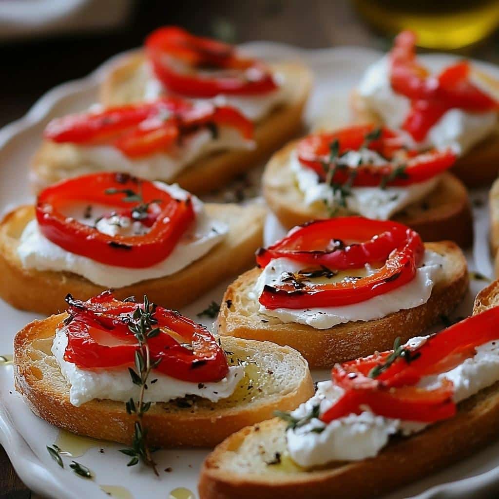 Roasted_Red_Pepper_and_Goat_Cheese_Crostini