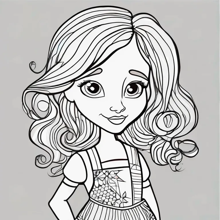 Sally Posing Coloring Page