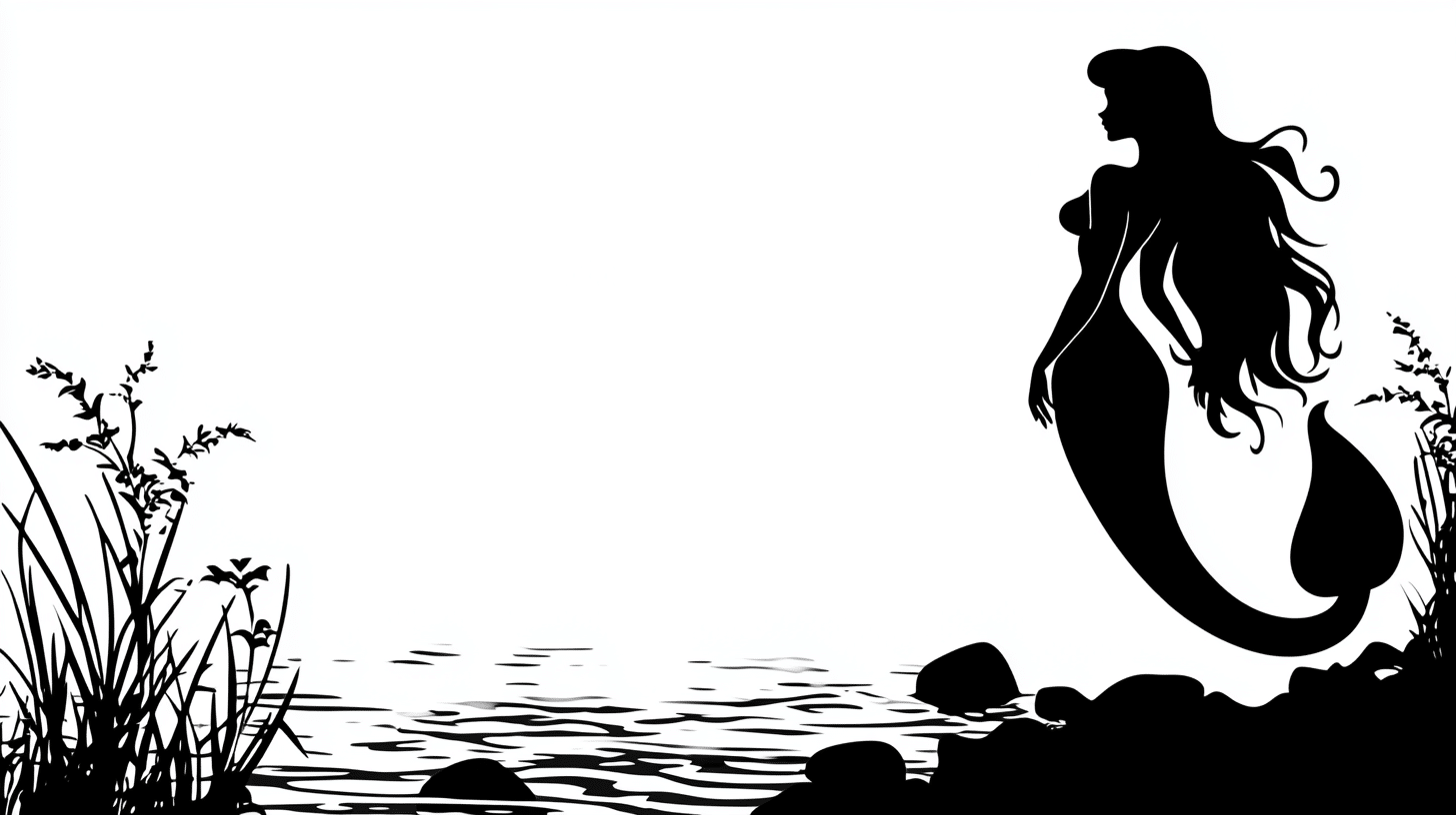 Silhouette_Of_A_Mermaid_Against_The_Sea