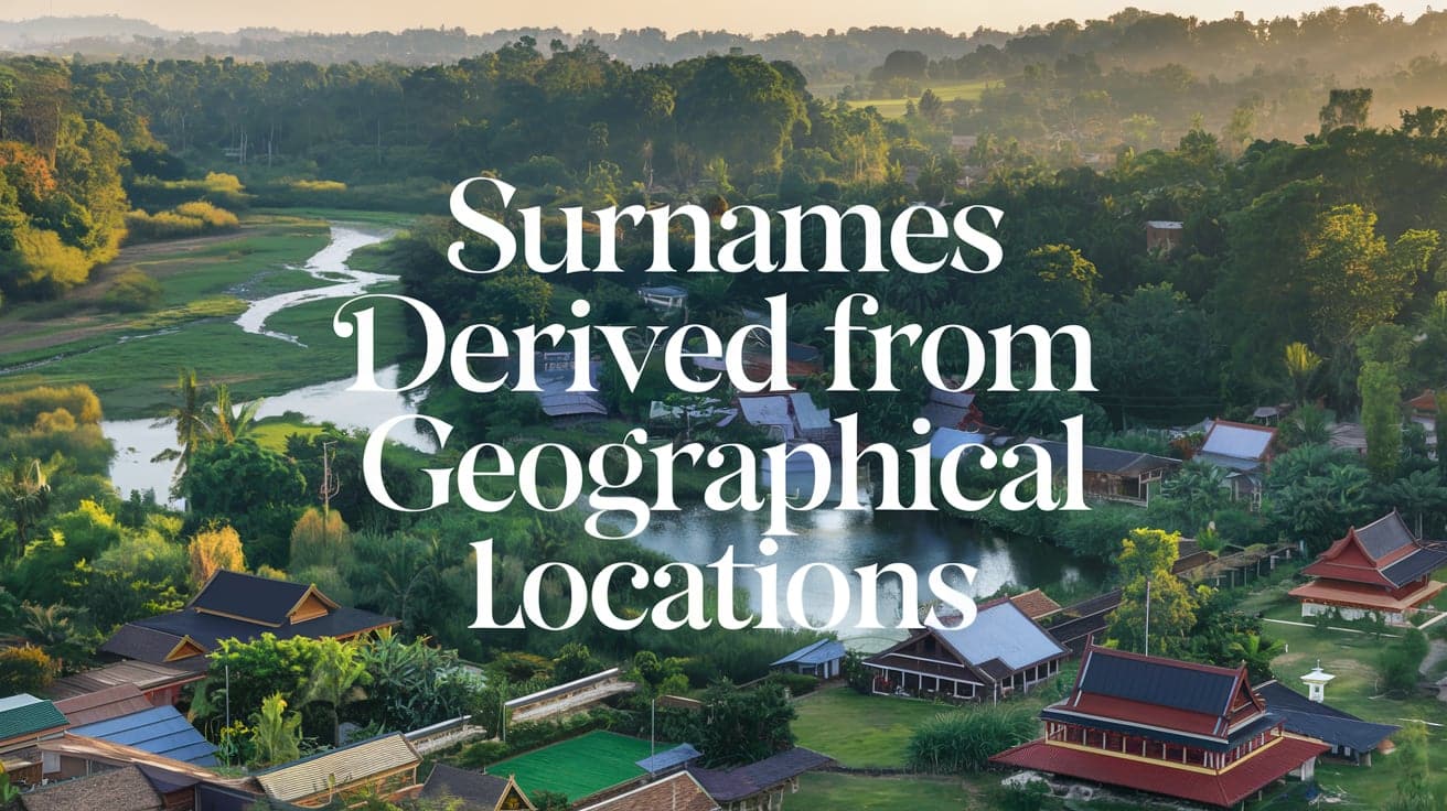 Surnames Derived from Geographical Locations