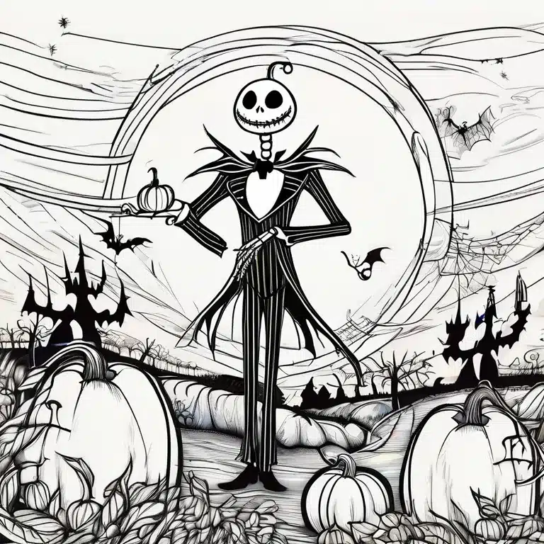 The Pumpkin King Coloring Page