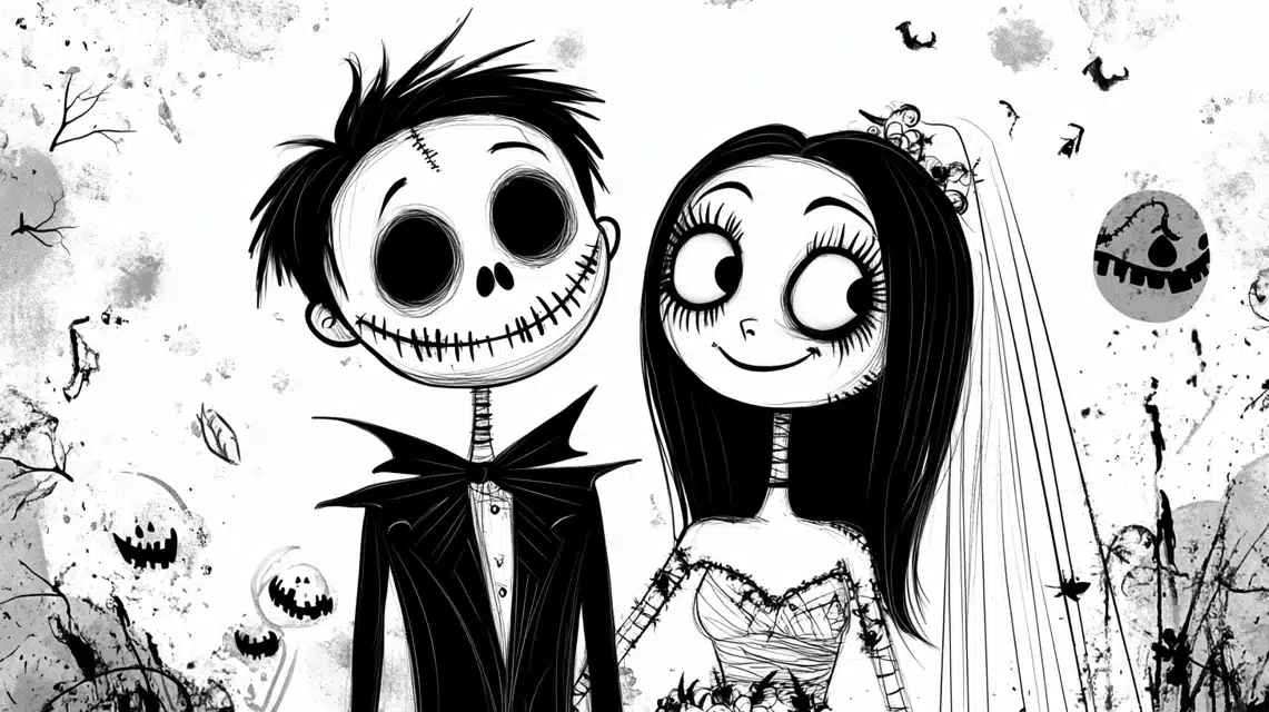 Wedding Of Jack And Sally Coloring Page