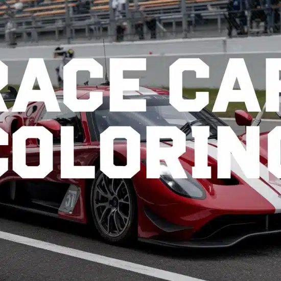 race car coloring page