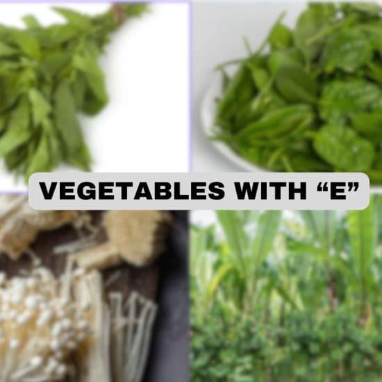 vegetables with e