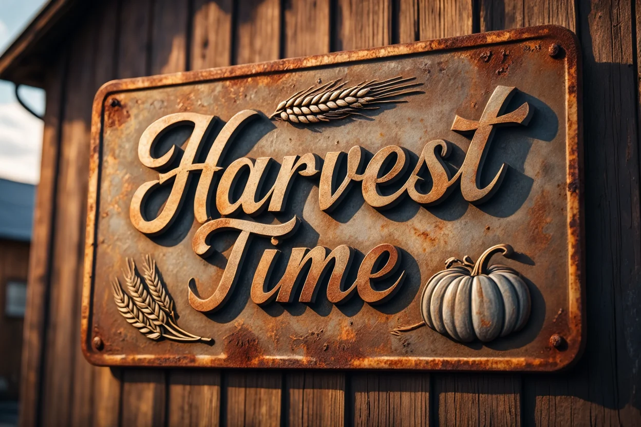 Harvest_Time_Metal_Sign