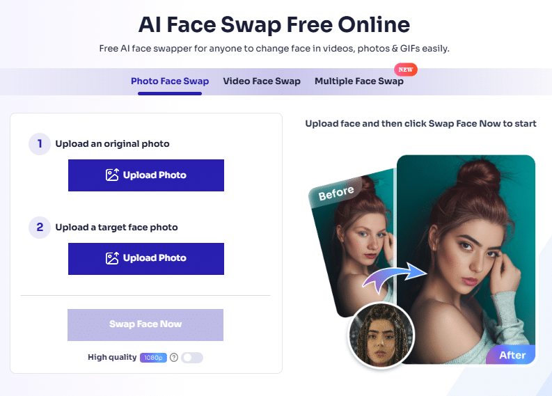 Vidqu.ai - Best Online AI Face Swap Video Tool